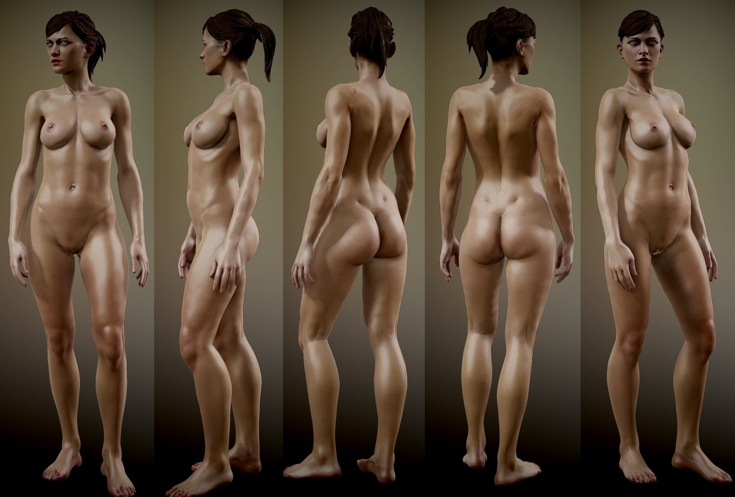 Women body naked model