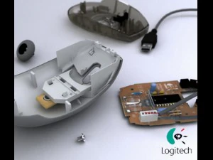 Maus Logitech 3D Modell