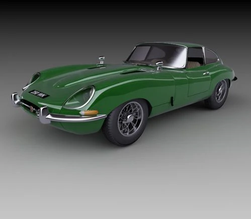 jaguar tipe e Model 3D .c4d .max .obj .3ds .fbx .stl .blend 