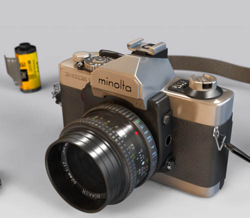 minolta 3D Модель .c4d .max .obj .3ds .fbx .stl .blend 
