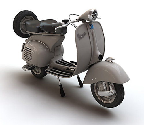 scooter Model 3D .c4d .max .obj .3ds .fbx .stl .blend 