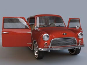 mini cooper rigged 3D 모델