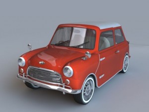 mini cooper rigged 3D Model