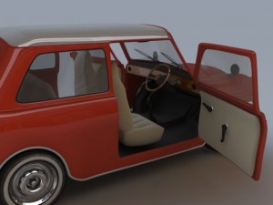 mini cooper rigged 3D Model