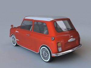 mini cooper rigged 3D Model