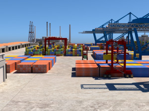 cargo dockyard Model 3D
