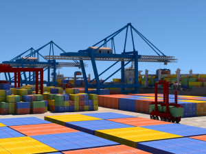cargo dockyard Model 3D
