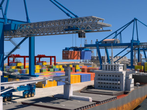 cargo dockyard Model 3D