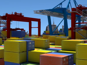 cargo dockyard Model 3D
