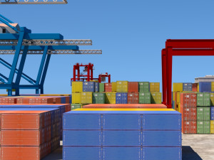 cargo dockyard Model 3D