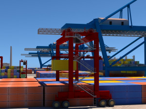 cargo dockyard Model 3D