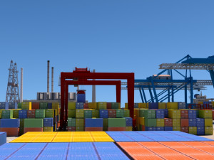 cargo dockyard Model 3D