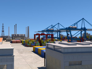 cargo dockyard Model 3D