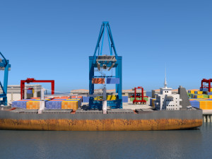 cargo dockyard Model 3D
