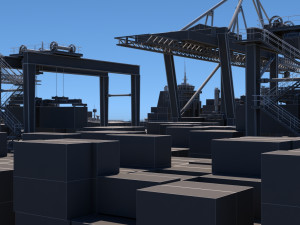 cargo dockyard Model 3D