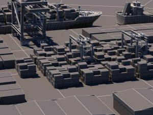 cargo dockyard Model 3D
