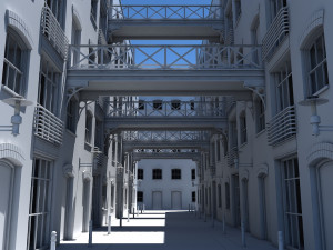 3d building alleyway 3D Model