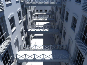 3d building alleyway 3D Model