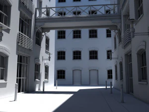 3d building alleyway 3D Model