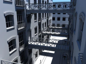 3d building alleyway 3D Model