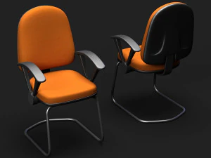 pomysłowe krzesło do spotkań gości Model 3D