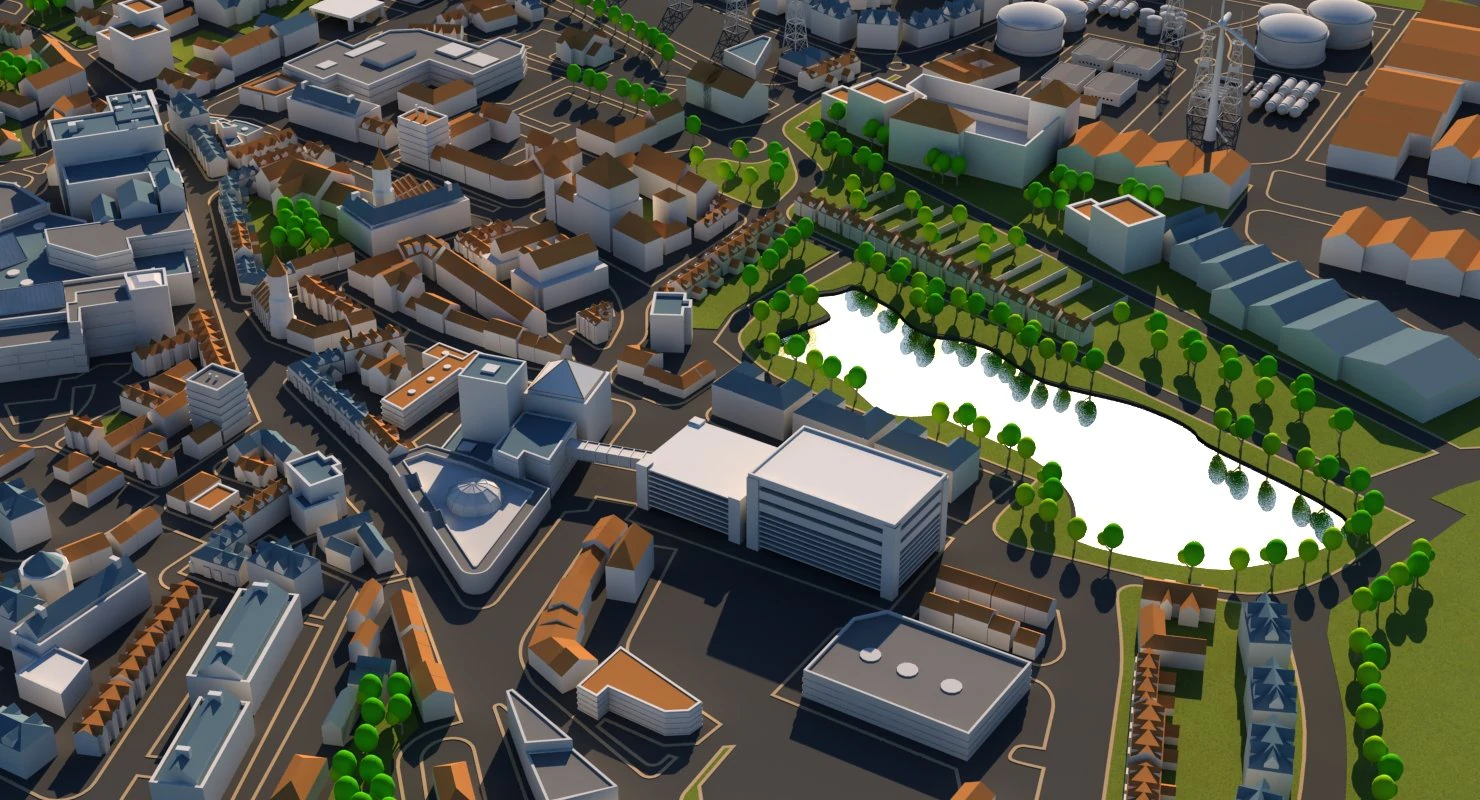 generic city map 3D Model .c4d .max .obj .3ds .fbx .stl .blend 