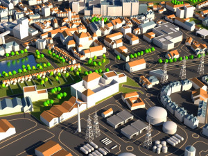 generic city map 3D 模型