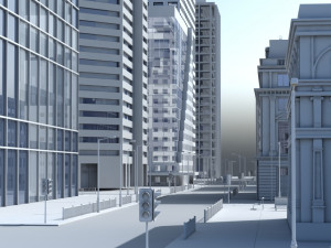 3d city port 3D 模型