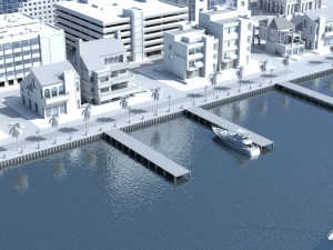 3d city port 3D 模型