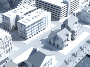 3d city port 3D 模型