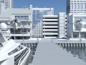 3d city port 3D Model