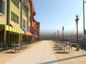 3d city port 2 3D Modell