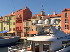 3d city port 2 3D Modell