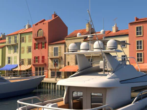 3d city port 2 3D Model