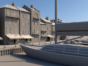3d city port 2 3D Modell
