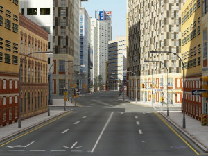 3d city low poly Model 3D