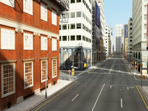 3d city low poly Model 3D