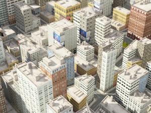 3d city low poly Model 3D