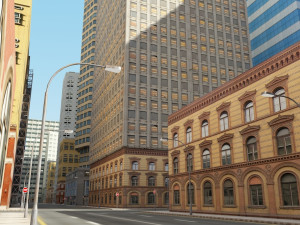3d city low poly Model 3D