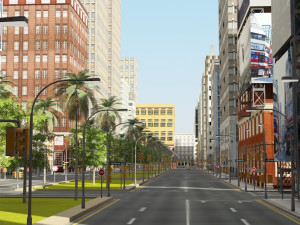 3d city low poly Model 3D