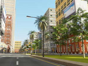 3d city low poly Model 3D