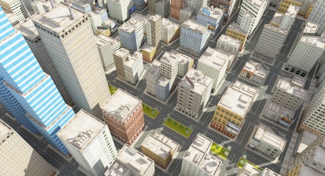 3d city low poly Model 3D .c4d .max .obj .3ds .fbx .stl .blend 