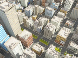 Citt&agrave; 3d basso poli Modello 3D