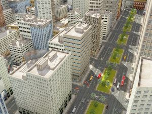 3d city low poly Model 3D