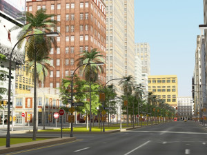 3d city low poly Model 3D