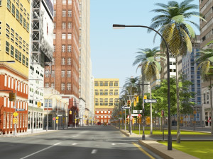 3d city low poly Model 3D