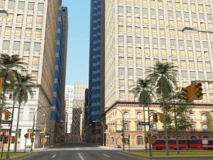 3d city low poly Model 3D