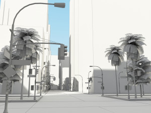 3d city low poly Model 3D