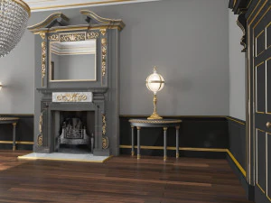 classic interior 34 3D Model