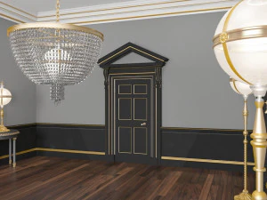 classic interior 34 3D Model